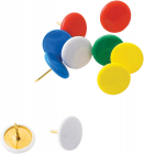  Кнопки кольорові, пластикові голівки, 100 шт. в пласт.коробці ВМ.5176