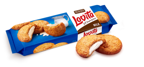Печенье "Lovita" с молочной начинкой 127гр.