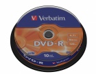 Диск Verbatim DVD-R 10 шт. в пластиковом боксе