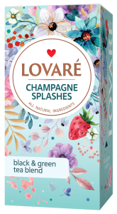 Чай бленд чорного та зеленого 2г*24, пакет, "Shampagne splashes", LOVARE