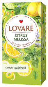 Чай зелений 1.5г*24, пакет, "Citrus Melissa", LOVARE