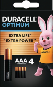 Батарейка Duracell LR03 KPD 04х10 Optimum AAA 4 шт.