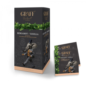 Чай чорний 20пак."Graff" Бергамот-ваніль(саше)